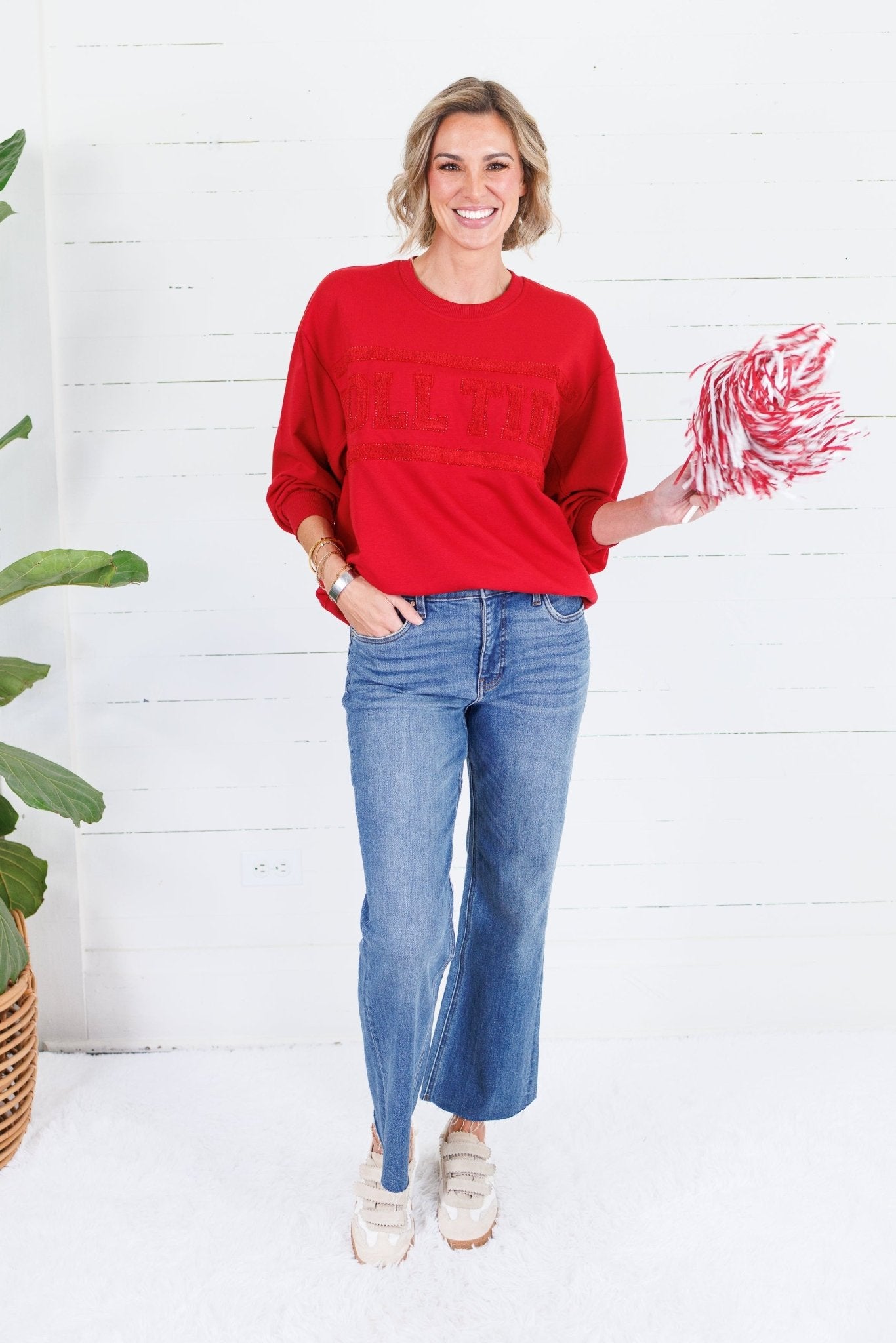 Sarah Red Roll Tide Varsity Sweatshirt Mary Square