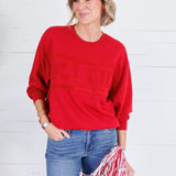 Sarah Red Roll Tide Varsity Sweatshirt Mary Square