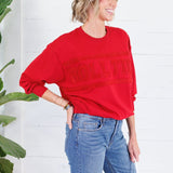 Sarah Red Roll Tide Varsity Sweatshirt Mary Square