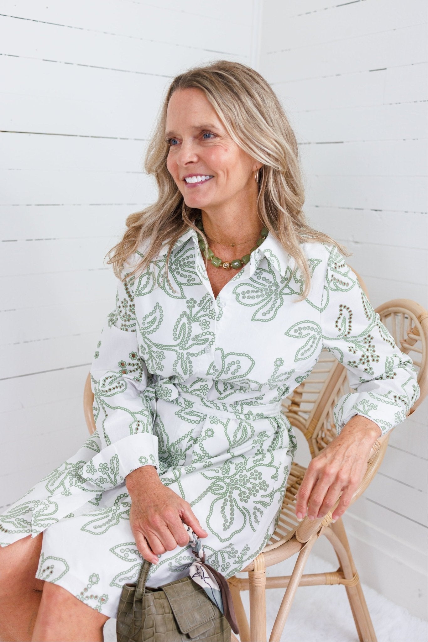 Sarah White + Olive Lacecap Mini Dress