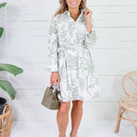 Sarah White + Olive Lacecap Mini Dress