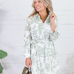 Sarah White + Olive Lacecap Mini Dress