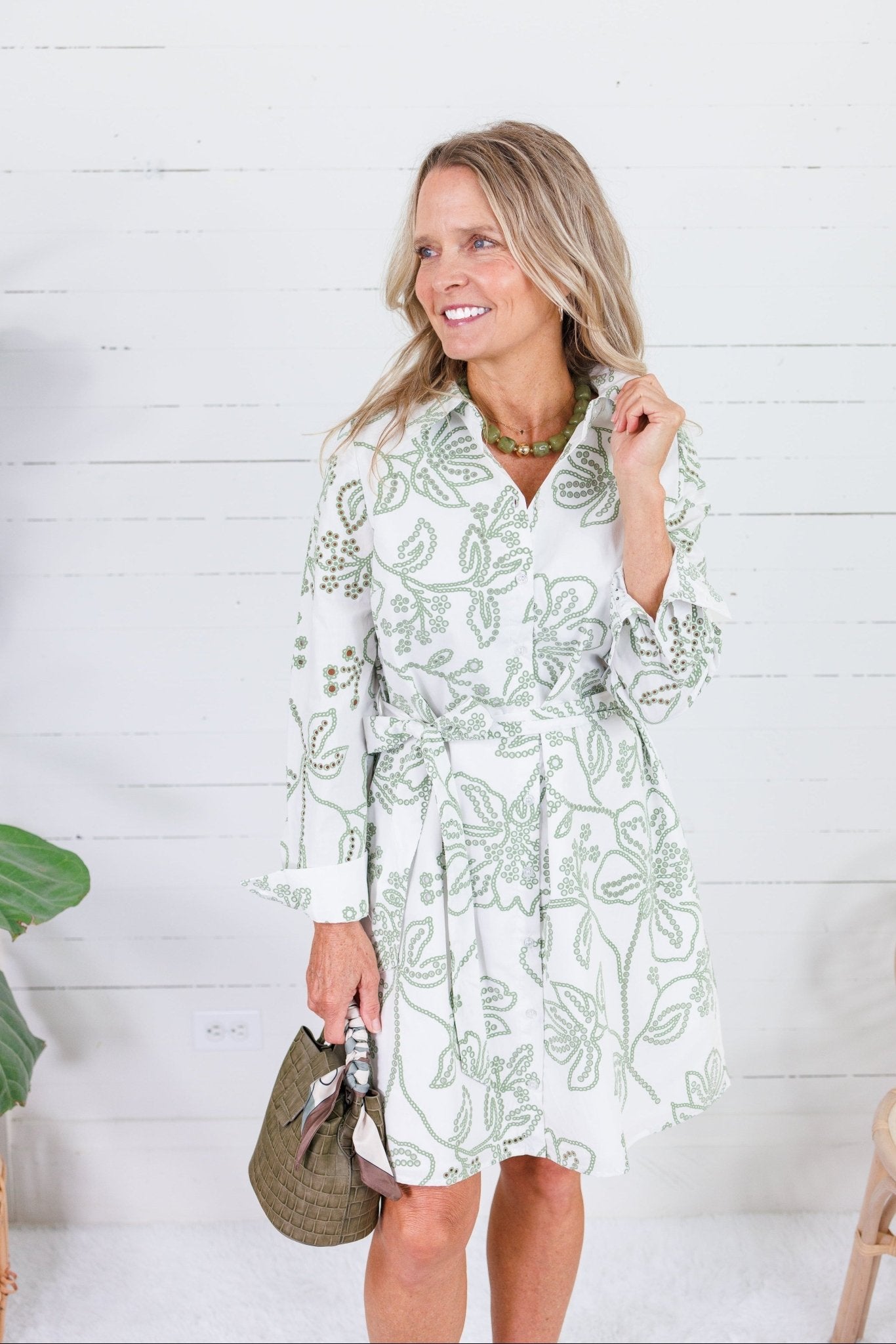 Sarah White + Olive Lacecap Mini Dress