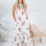 Saul Abstract Floral Maxi Dress Compania Fantastica
