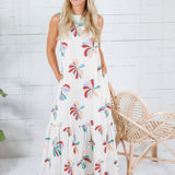Saul Abstract Floral Maxi Dress Compania Fantastica