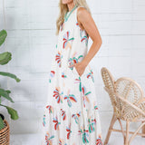 Saul Abstract Floral Maxi Dress Compania Fantastica