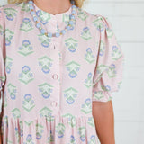 Scottie Blush French Floral Tiered Maxi Dress Karlie