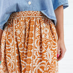 Shaw Rust Elastic Waist Maxi Skirt Be Cool