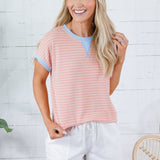 Sheila Peach + Blue Tee Shirt Staccato
