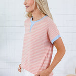 Sheila Peach + Blue Tee Shirt Staccato