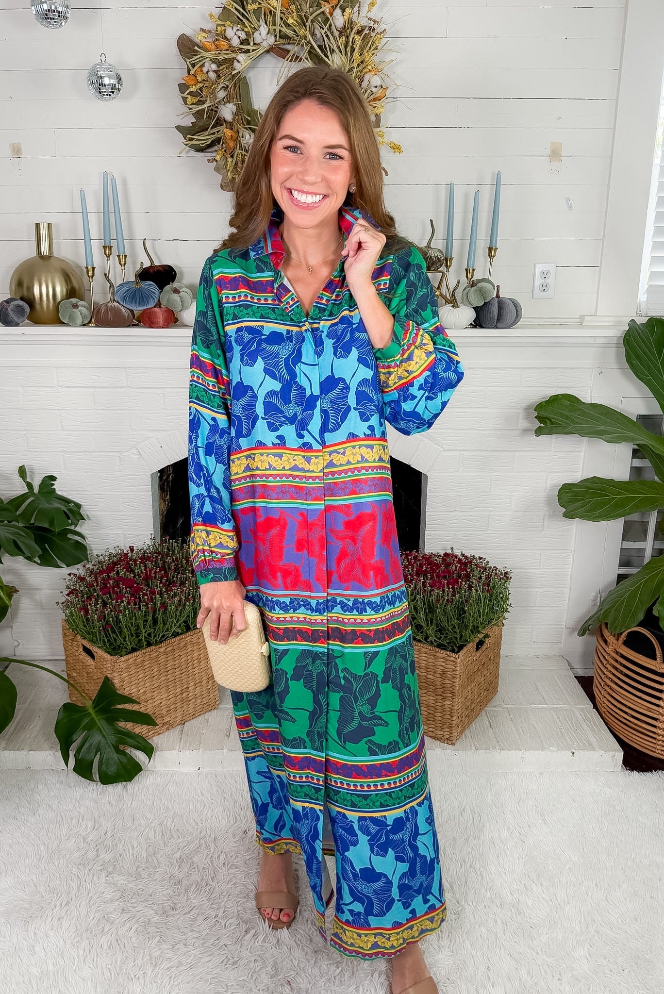 Sienne Blue Turquoise Midi Dress