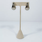 Silver Steel Raindrop Earrings