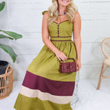 Simone Martini Olive Maxi Dress