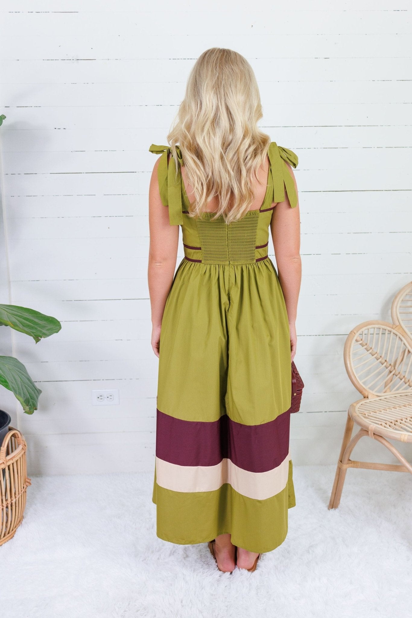 Simone Martini Olive Maxi Dress