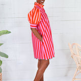 Sinclair Hot Stripes Color Block Mini Dress Karlie 