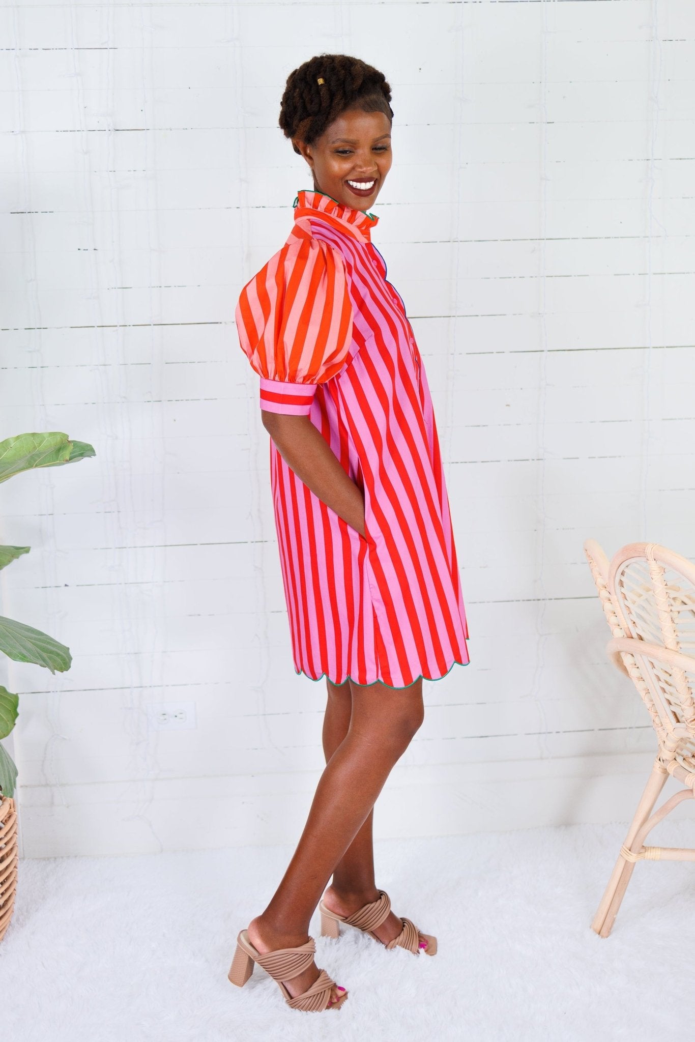 Sinclair Hot Stripes Color Block Mini Dress Karlie 