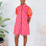 Sinclair Hot Stripes Color Block Mini Dress Karlie 