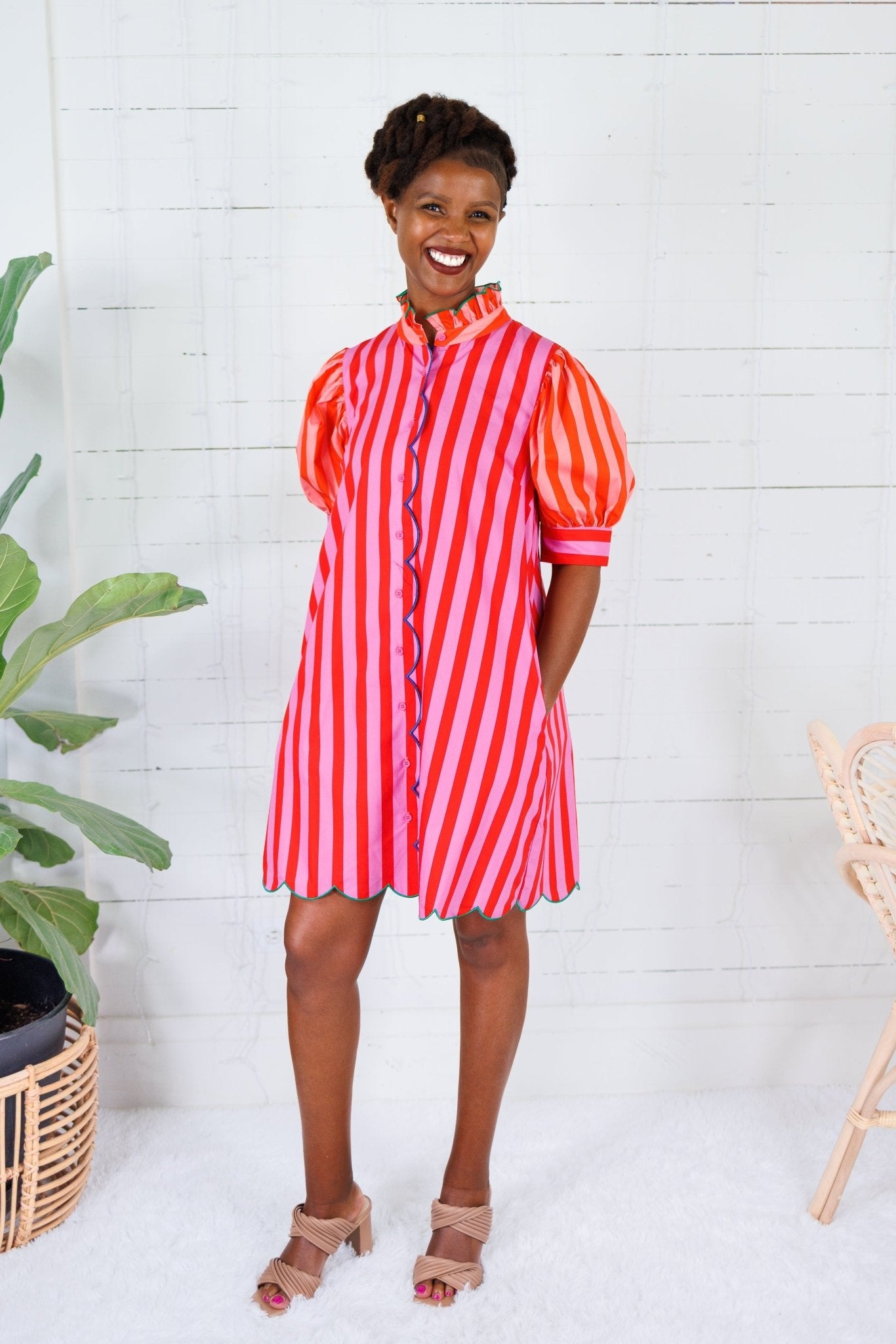 Sinclair Hot Stripes Color Block Mini Dress Karlie 