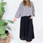 Sissy Black Smocked Waist Skirt Be Cool