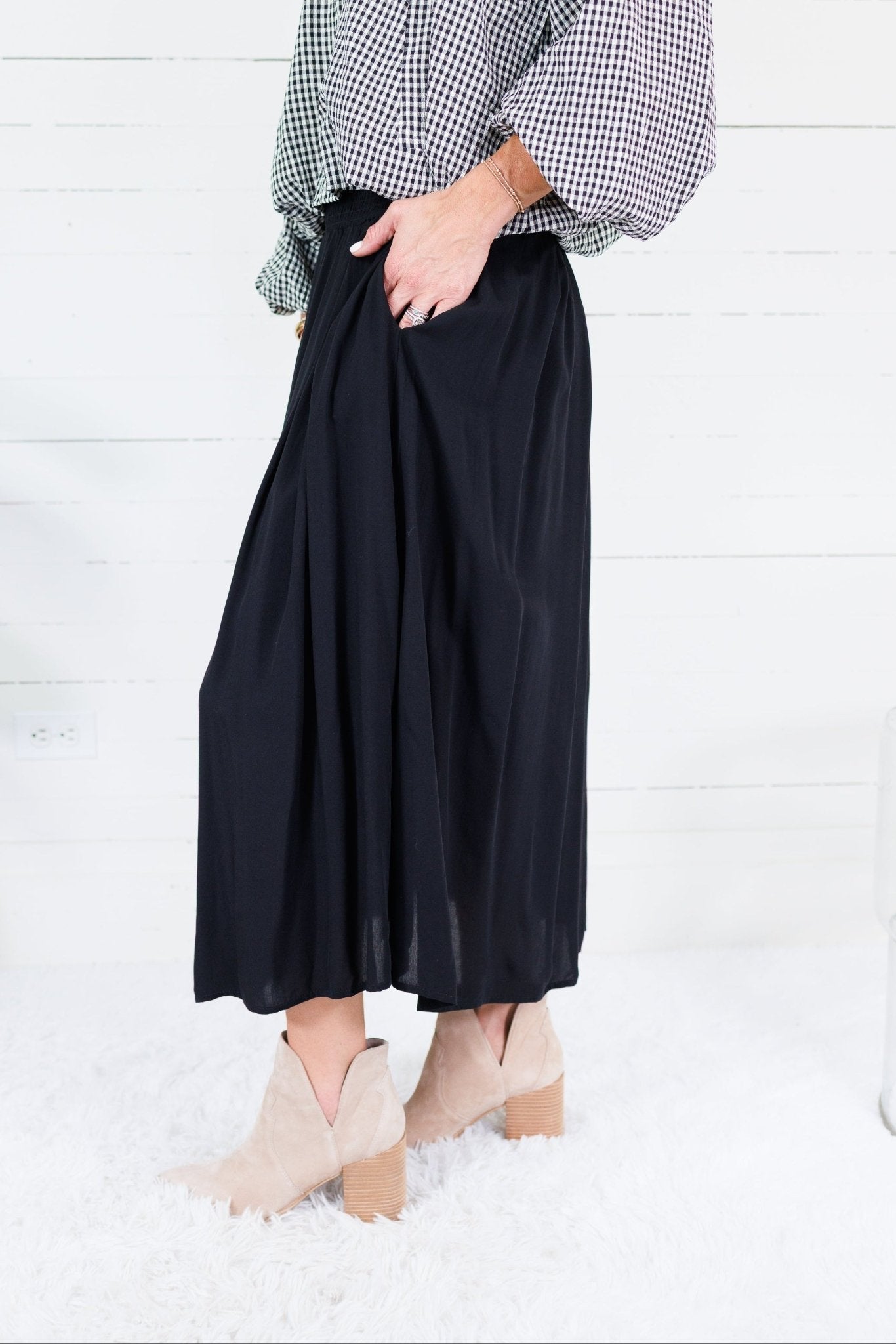 Sissy Black Smocked Waist Skirt Be Cool