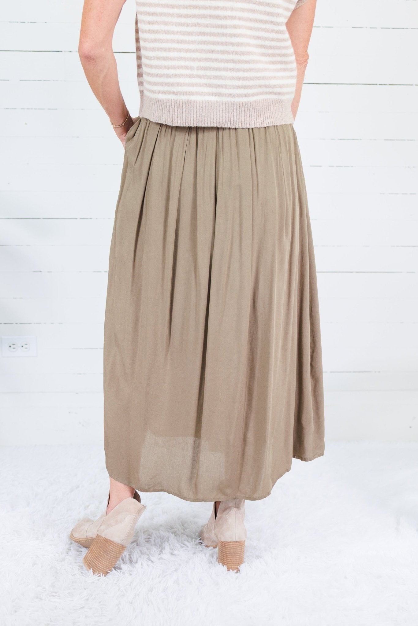 Sissy Moss Smocked Waist Skirt Be Cool