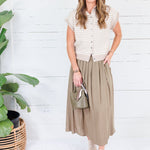 Sissy Moss Smocked Waist Skirt Be Cool
