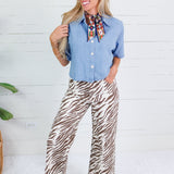 Skylar Relaxed Cropped Denim Shirt The Korner
