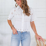 Southall White Embroidered Top THML