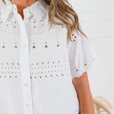 Southall White Embroidered Top THML