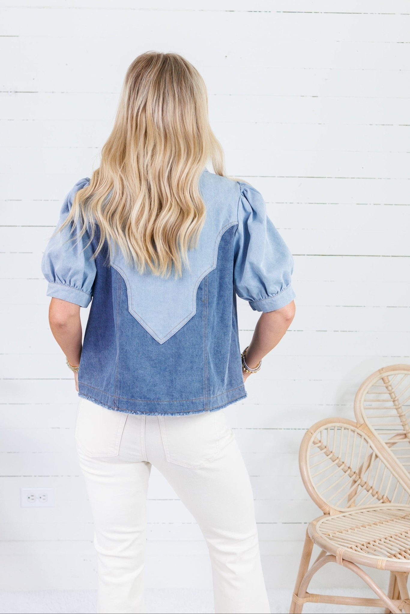 Stapleton Denim Western Top