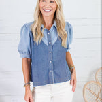 Stapleton Denim Western Top