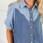 Stapleton Denim Western Top