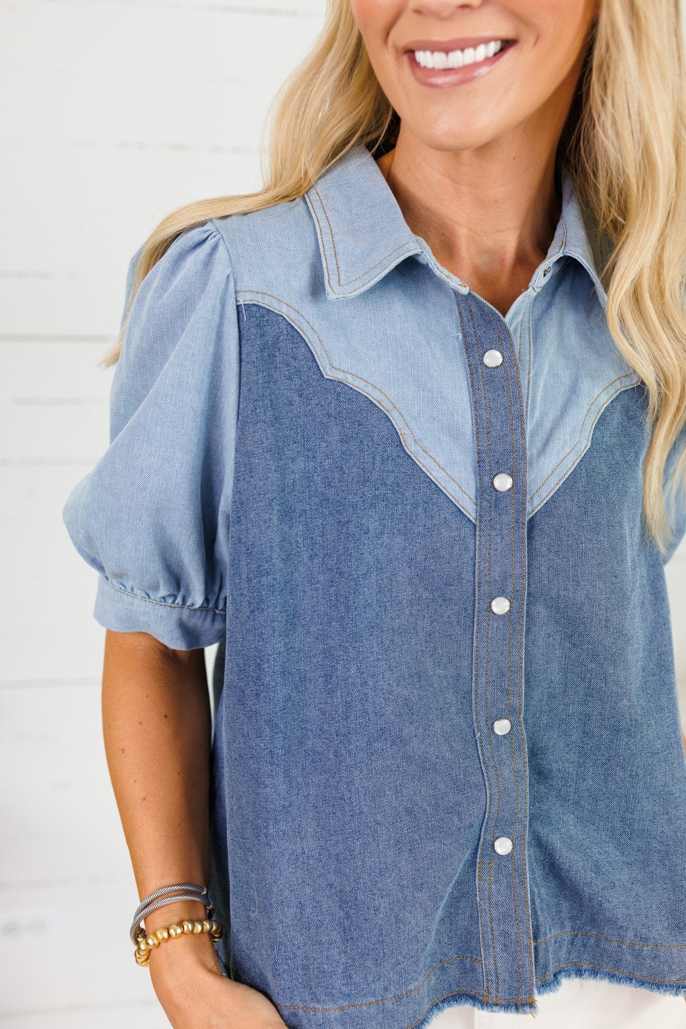 Stapleton Denim Western Top
