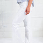 Stella Optic White High Rise Wide Hem Flare Jeans KUT