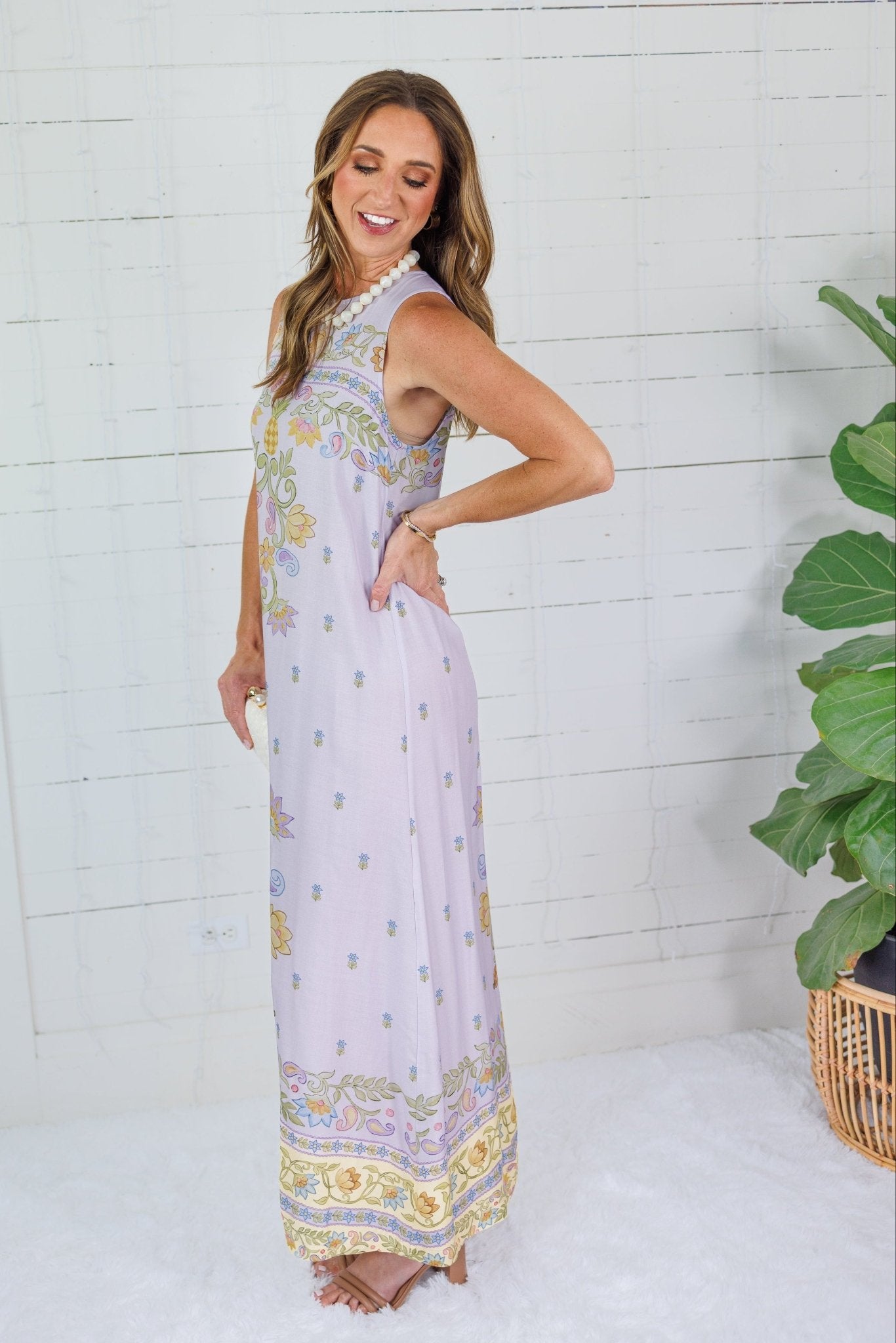 Stephe Lilac Maxi Dress Briton Court