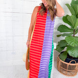 Stephe Multi Stripe Maxi Dress Briton Court