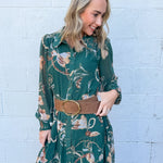 Suede Wide Brown Belt with Oversized Twisted Buckle