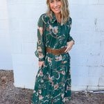 Suede Wide Brown Belt with Oversized Twisted Buckle