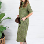 Sullivan Olive Bandana Maxi Dress Entro