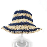 Summer Navy Stripe Straw Bucket Hat - A3 Accessories - miscellanous - Clover + Bee