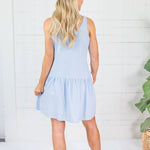 Susanna Oxford Blue Mini Dress All Row