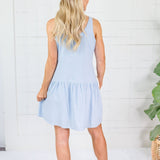 Susanna Oxford Blue Mini Dress All Row