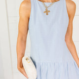 Susanna Oxford Blue Mini Dress All Row