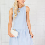Susanna Oxford Blue Mini Dress All Row