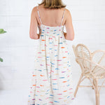 Swimmy Fish Print Maxi Dress