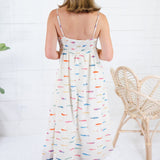 Swimmy Fish Print Maxi Dress