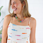 Swimmy Fish Print Maxi Dress
