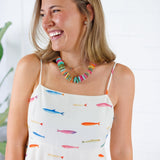 Swimmy Fish Print Maxi Dress