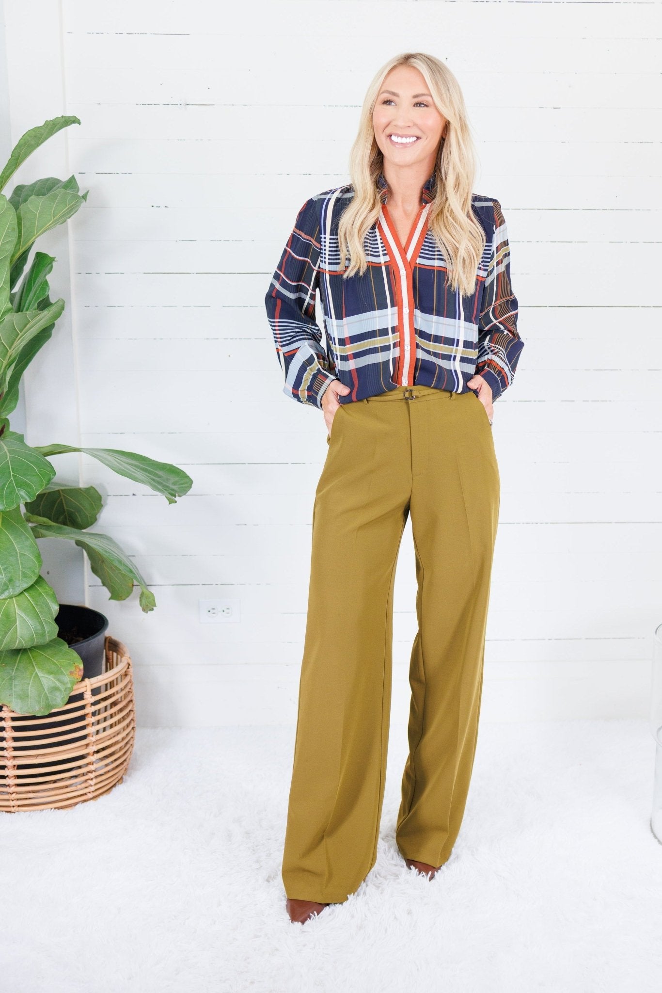 Sycamore Chartreuse Wide Leg Trouser Pants Lucy Paris