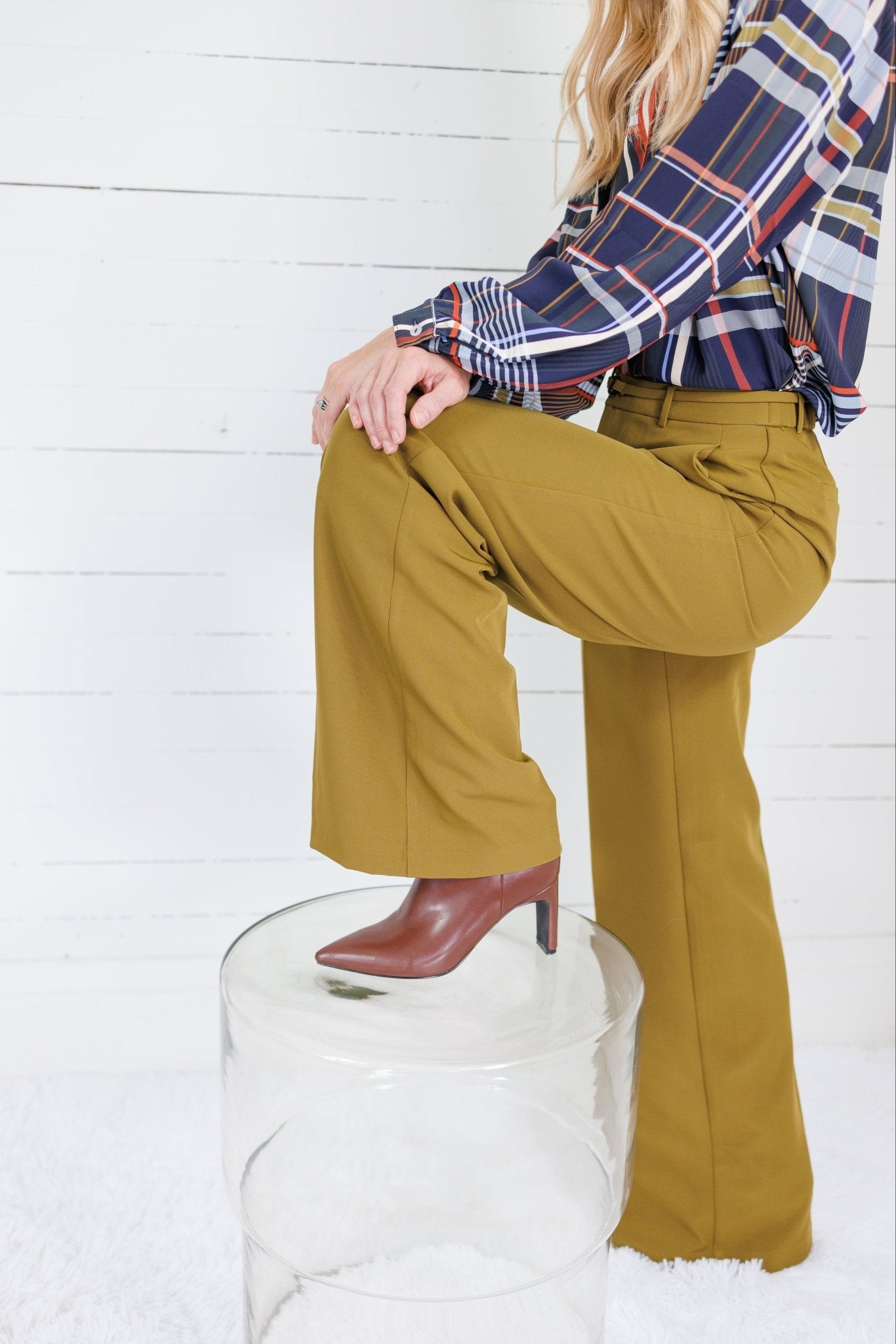 Sycamore Chartreuse Wide Leg Trouser Pants Lucy Paris